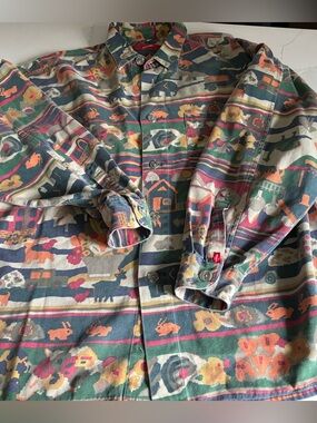 Vintage Multicolour Patterned coloured shirt